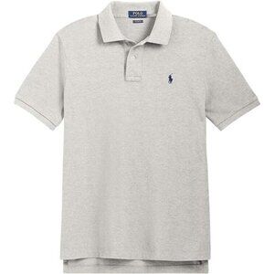 NEW- Polo Ralph Lauren Grey Classic Fit Mesh Polo Shirt- Men's M